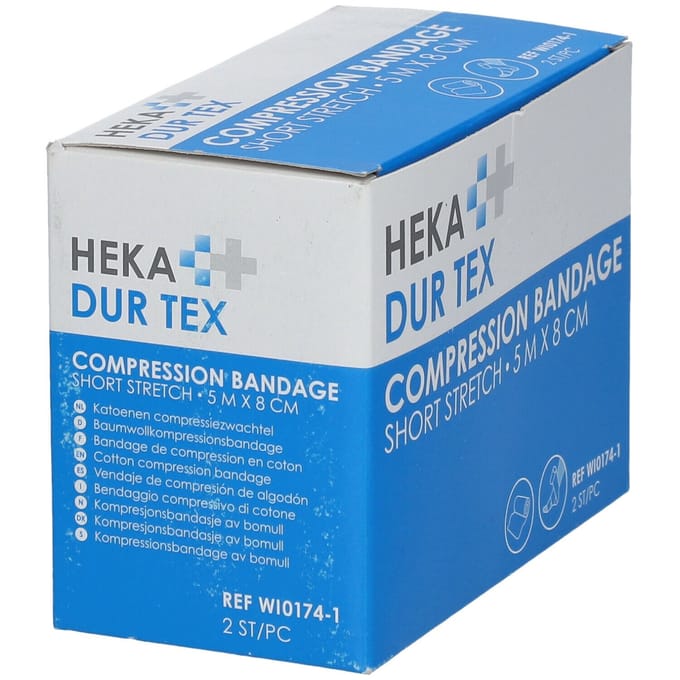 Heka Dur Tex Drukverband Katoen 5 m x 8 cm 2 Verband(en)