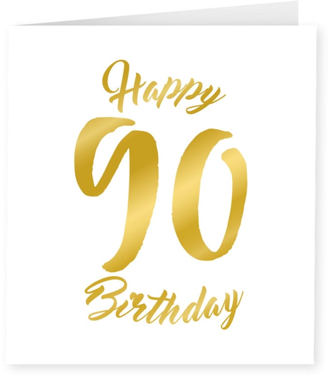 Gold white cards - 90 years