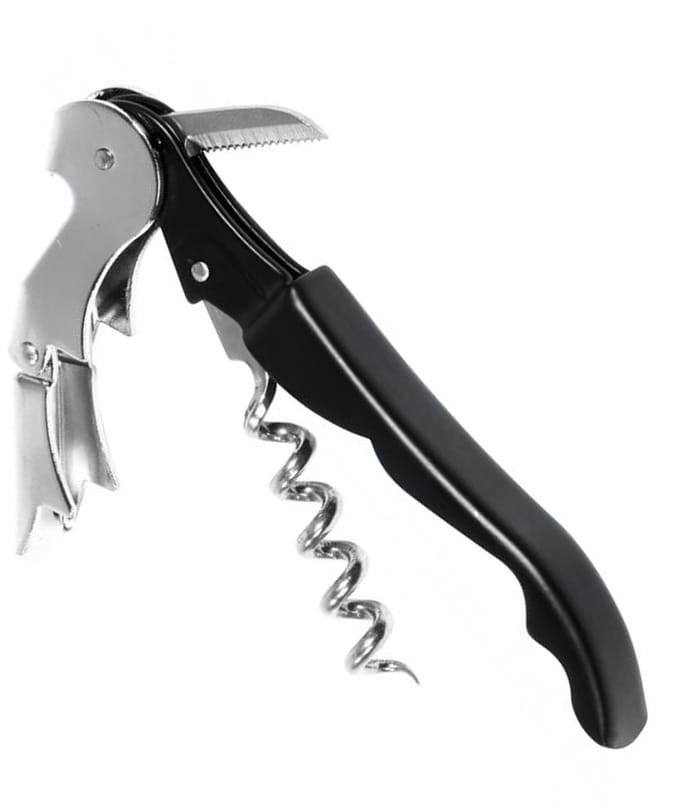 BarUp Kelnersmes met 3 Functies - met Metalen Greep - Rood - Lengte: 12cm