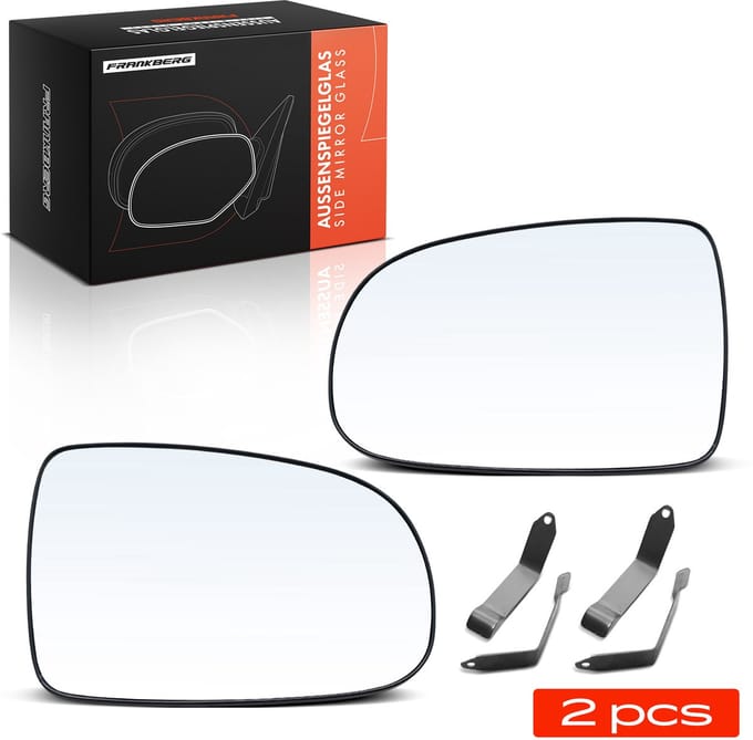 Frankberg 2x Spiegelglas Buitenspiegel Voor voor Opel