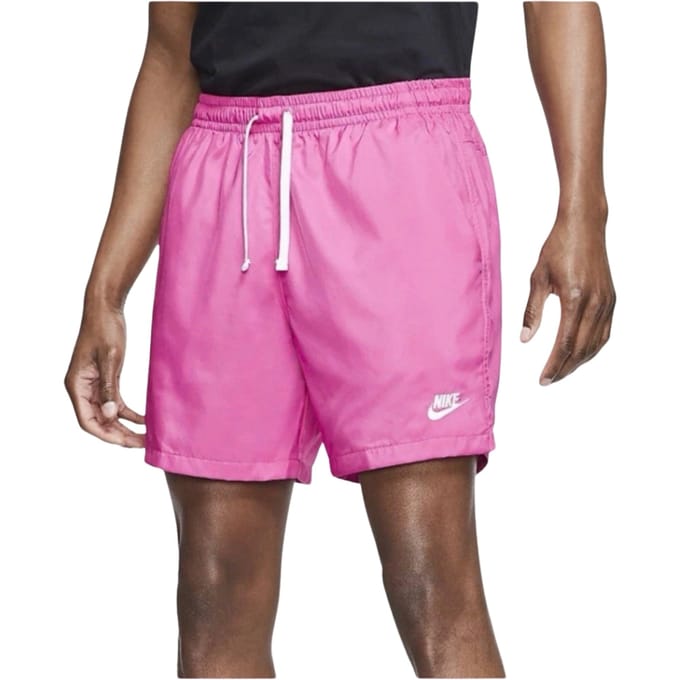 Nike Club Flow Geweven Gevoerde Felroze Shorts