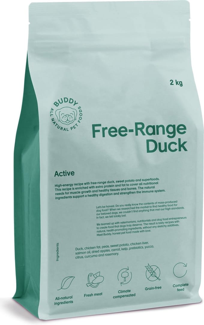 BUDDY ALL NATURAL PET FOODS Badi scharreleendenvoer 2 kg