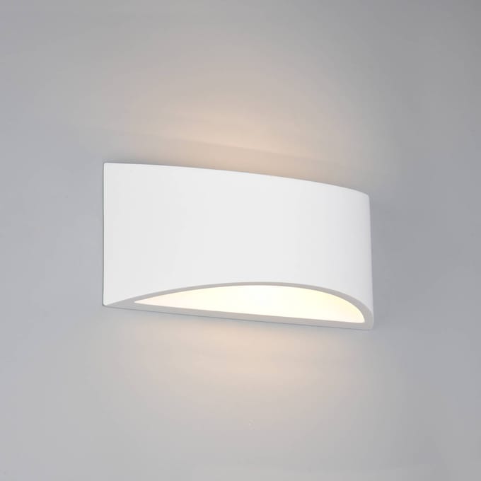 Trio Lighting Wandlamp Wacadia, wit, breedte 30 cm, gips