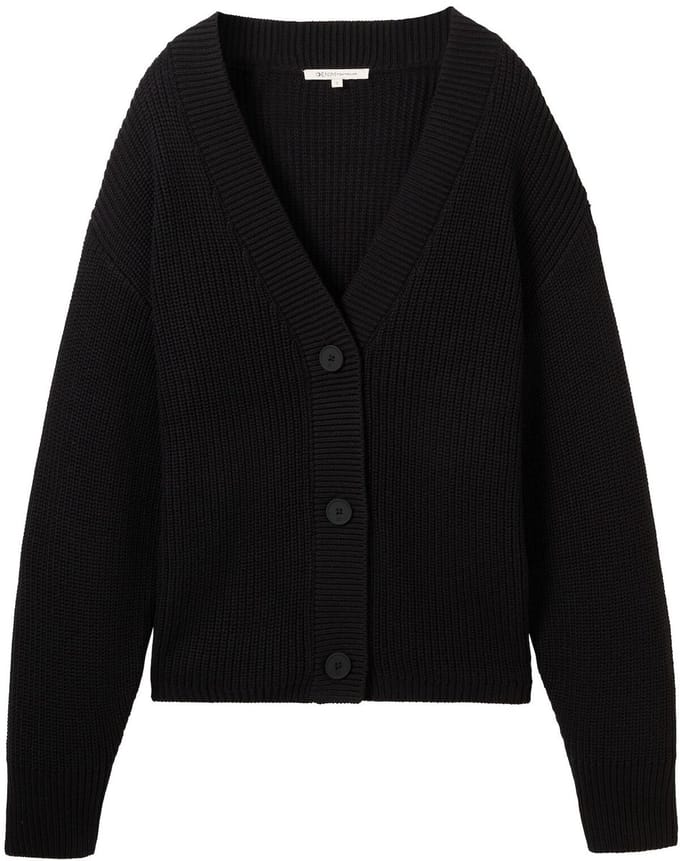Tom Tailor Denim - Vest met V-hals - Maat S - deep black
