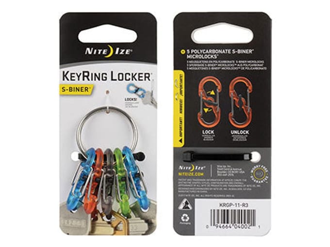Nite Ize - Sbiner- KeyRing - Locker Steel