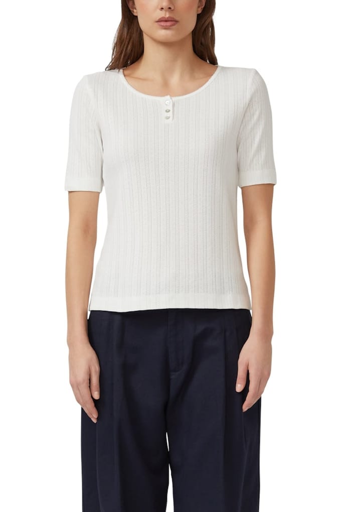 s.Oliver  T-shirts Offwhite Maat: 46 | Longsleeves Outlet | Dames | Wit