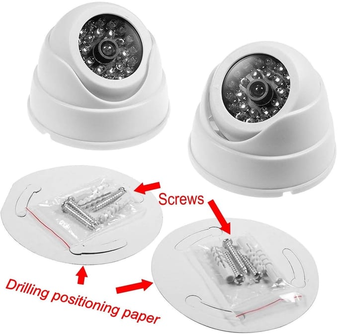 Dailygoody - Dummy Camera - Beveiligingscamera - Led Flits - Wit