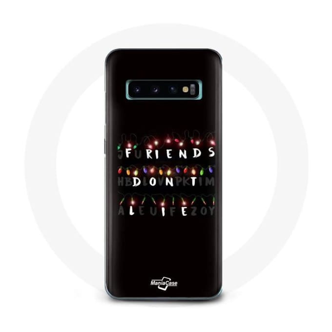 Coque pour Samsung Galaxy S10 - MANIACASE - Stranger Things - Souple - Noir - Mixte