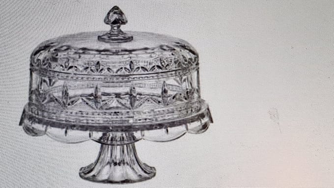 kristalglas Taartplateau met deksel "Tulipcake plate " 32 cm