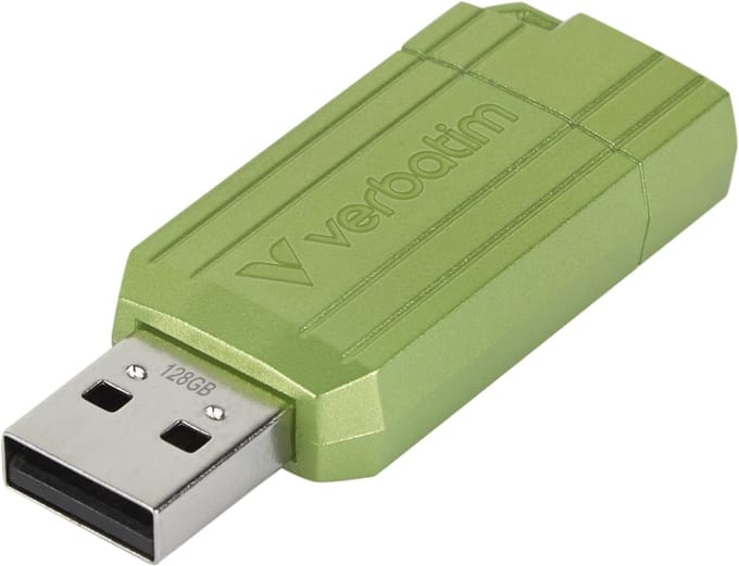Verbatim USB DRIVE 2.0 PINSTRIPE USB-stick 128 GB Eucalyptus, Groen 49462 USB-A 2.0