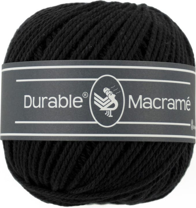 Durable Macramé - 325 black - Katoen Garen
