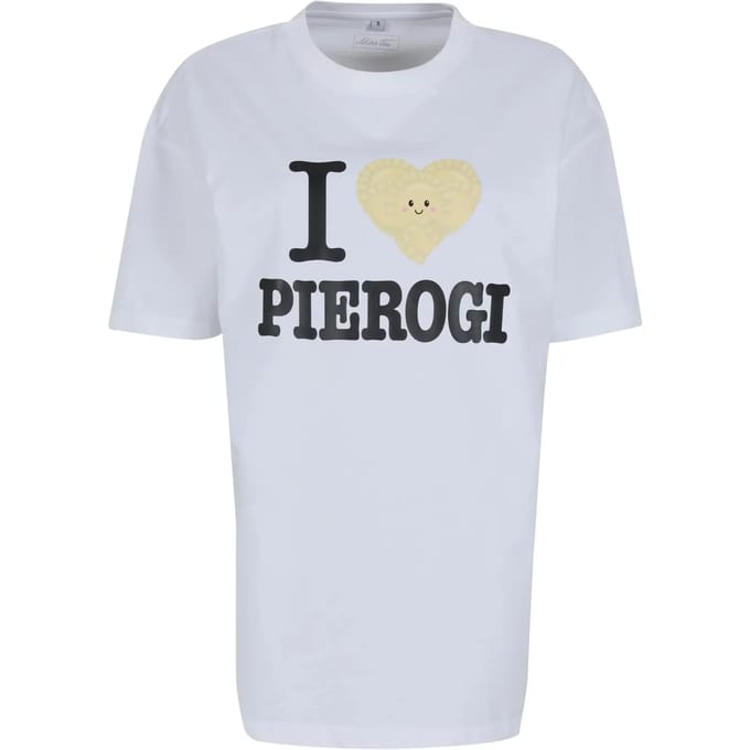 Dames-T-shirt oversized Miss Tee I Love Pierogi