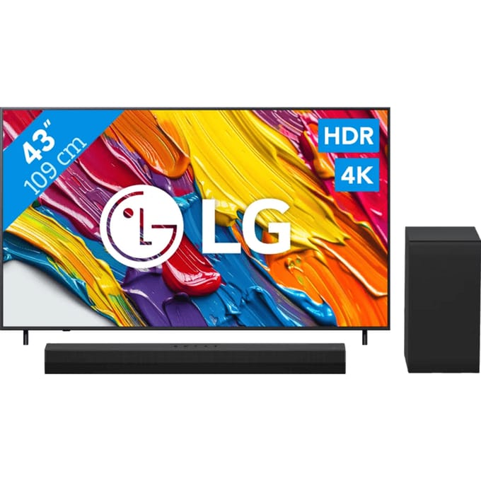 LG 43" QNED82 4K (2025) + LG DS40T