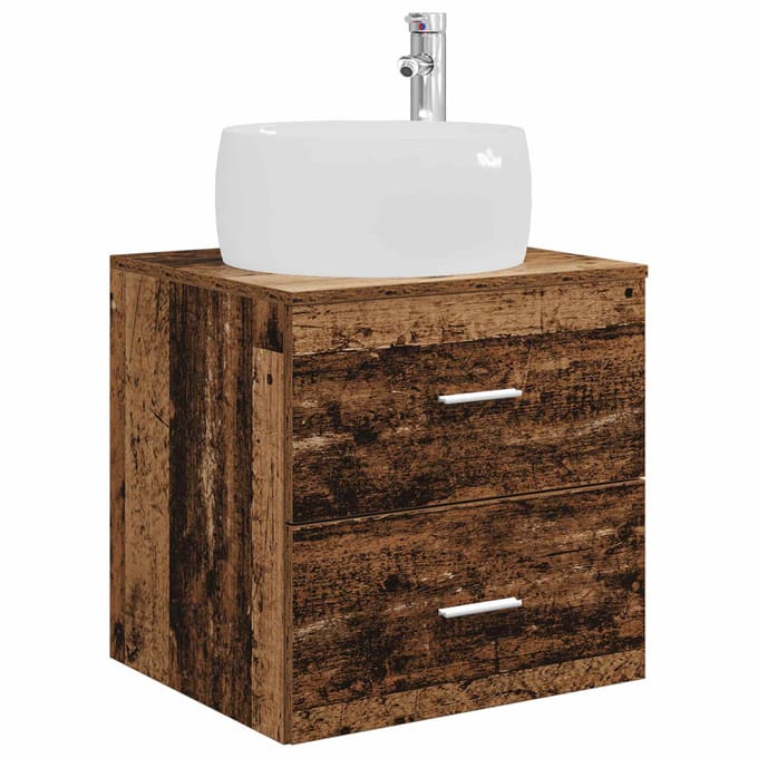 vidaXL - Wandgemonteerde - wastafel - van - een - meubel - Oud - hout