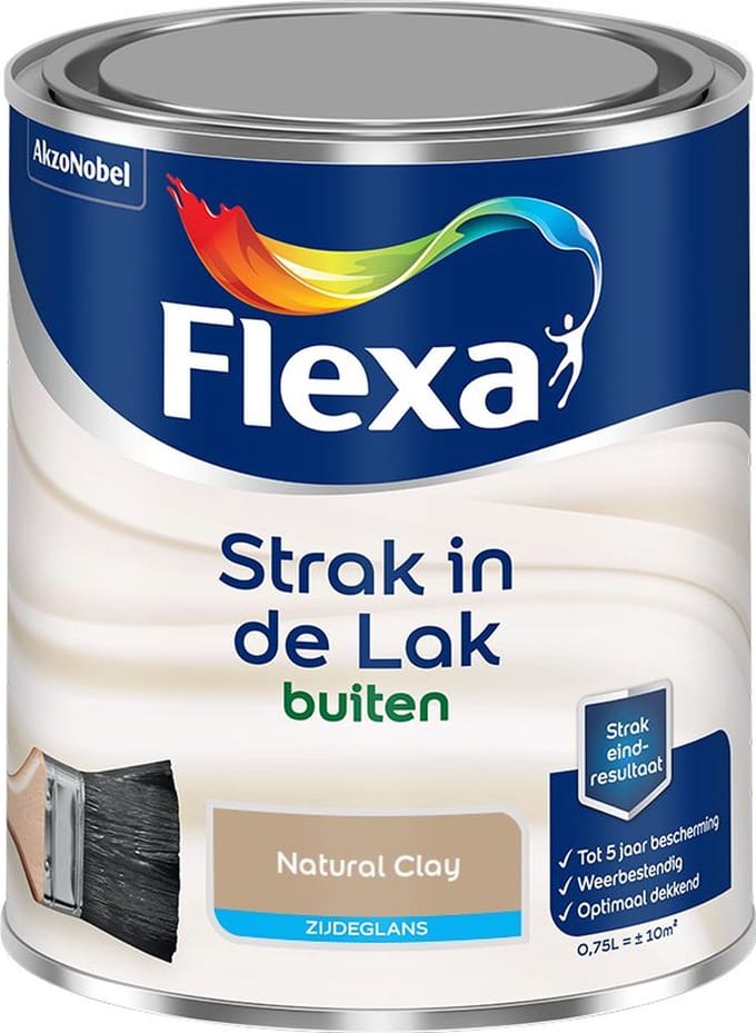 Flexa - Strak In De Lak Buitenlak Zijdeglans - Natural Clay - Mengverf - 750 Ml