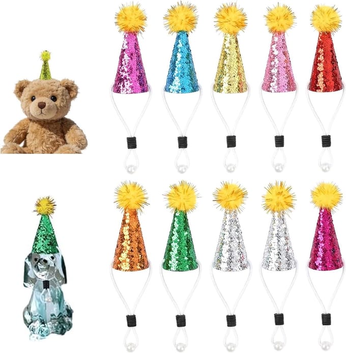Solidchoice - Set van 10 Mini Feesthoedjes voor Verjaardagen en Creatieve Projecten