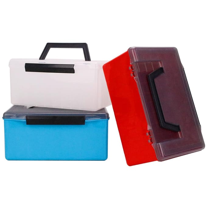 Vistuigkist PVC Vistuig Accessoires Opbergdoos Koffer wit