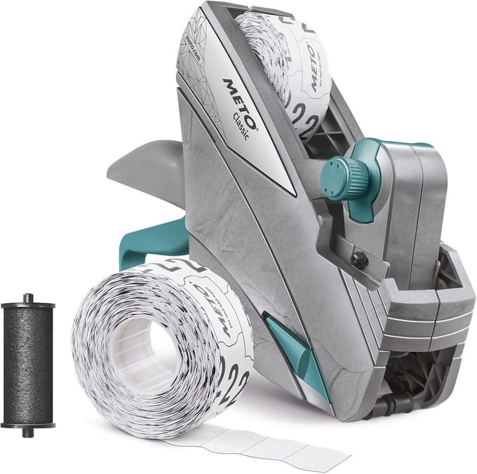 Prijstang Set - Etiketteerapparaat - Prijzen Kennen - Ergonomisch Ontwerp - 6 Posities - Zilver Teal