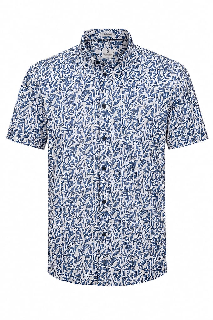 Dstrezzed Dstrezzed Korte Mouw Overhemd Print Horizon Blue  S