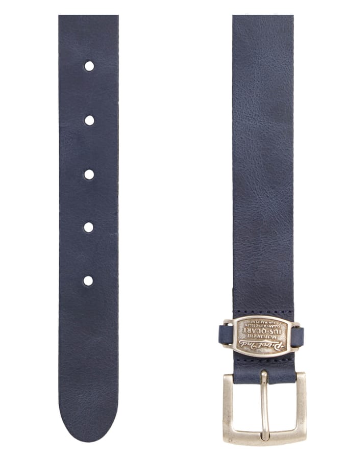 Petrol Industries - Heren Leren Riem - Blauw