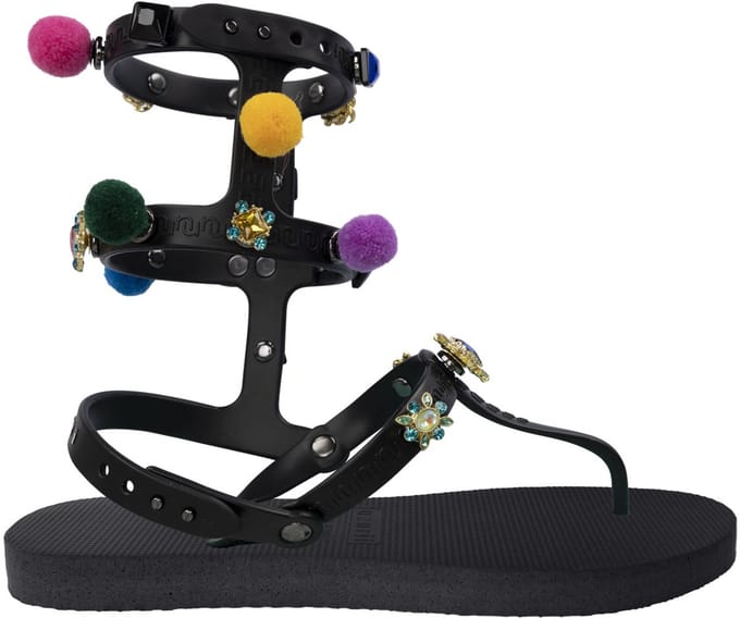Uzurii | Teenslippers | Dames | Zwart | Maat 39/40