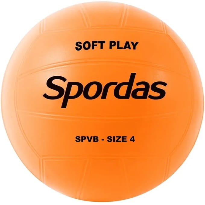 Spordas Soft Play Volleybal, Maat 4, Oranje