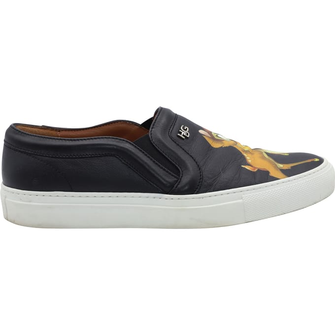 Givenchy Bambi Skate Sneakers in Zwart Leer