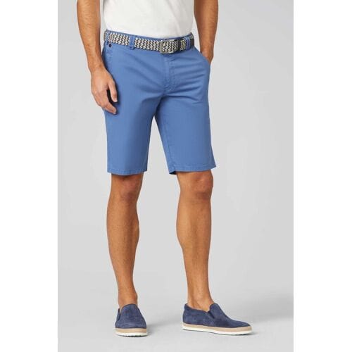 Meyer Bermuda B-Palma Modern Cotton Twill Gabardine Stretch Blauw / male