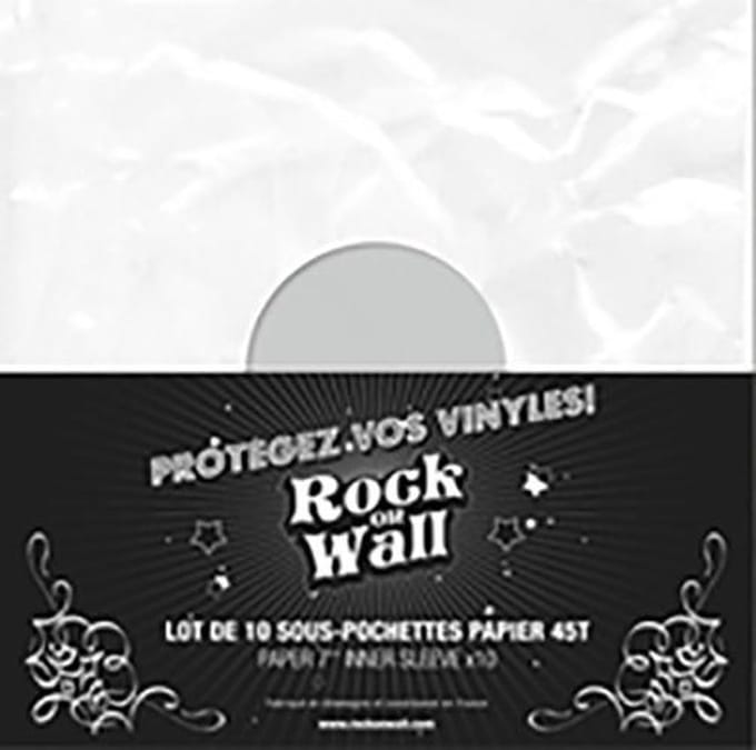 White paper 7" inner sleeve x 10