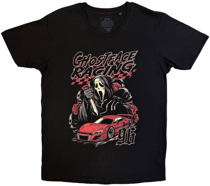 Scream Ghostface - Racing 96 Heren Tshirt - M - Zwart