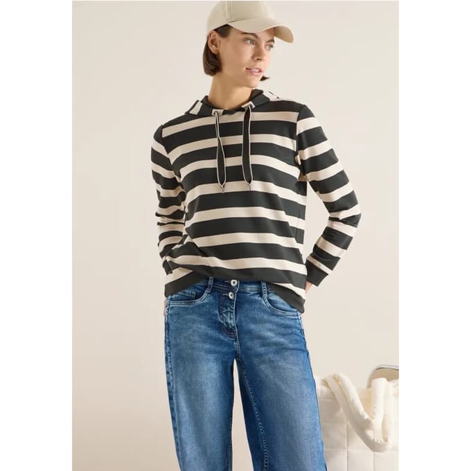 Gestreept shirt met capuchon