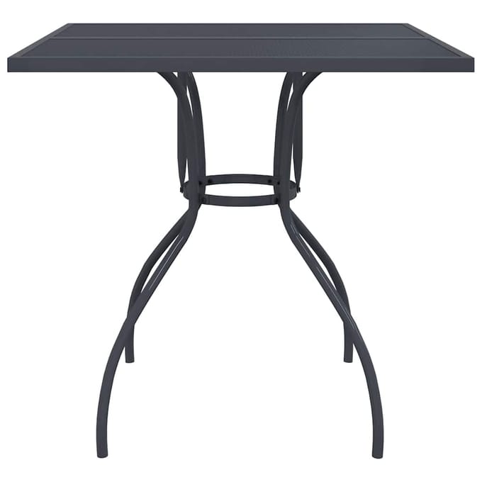 vidaXL - Tuintafel - 80x80x72,5 - cm - staal - gaas - antracietkleurig