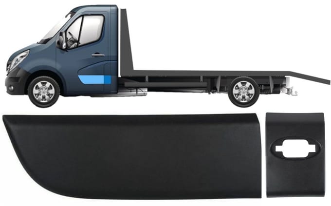 Sierlijsten zijlijsten set voor enkele cabine voor Renault Master 2010- / Links