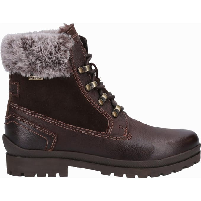 Cotswold Evenlode Leren Dames Bruine Winter Enkellaarzen