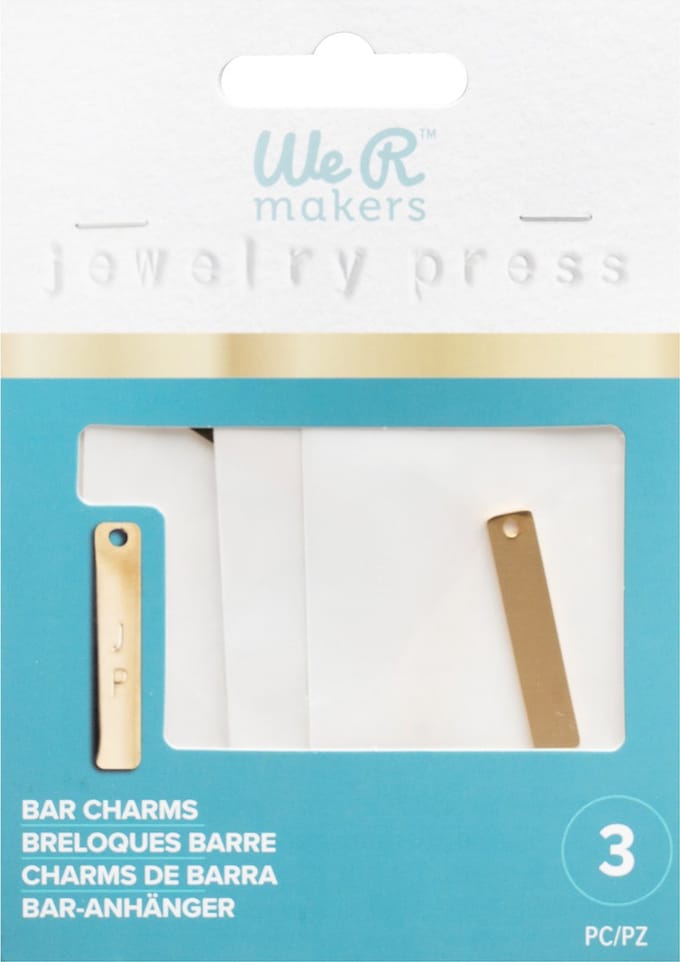 3 steel bar charms - jewelry press - We R