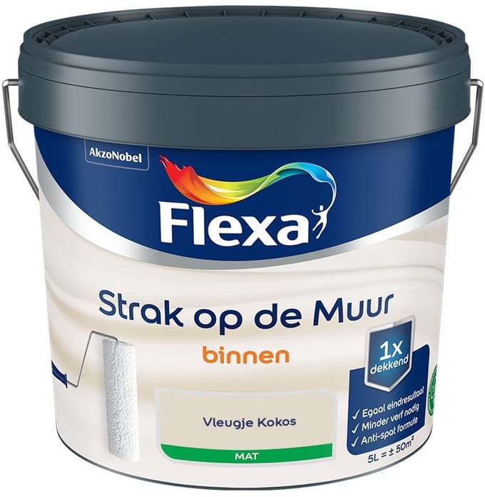 Flexa - Strak Op De Muur Binnen Mat - Vleugje Kokos - Mengverf - 5 L