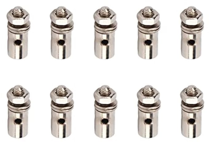 10 Stuks 1.3mm Duwstang Connectors voor Servo's - Verstelbare RVS Duwstang Arm
