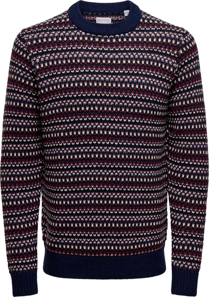 ONLY&SONS - ONSMUSA REG 3 STRUC CREW KNIT - Heren - Gebreide truien