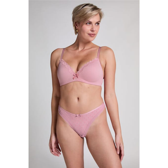 Hunkemöller Dames Lingerie String Phoebe - Roze - maat S