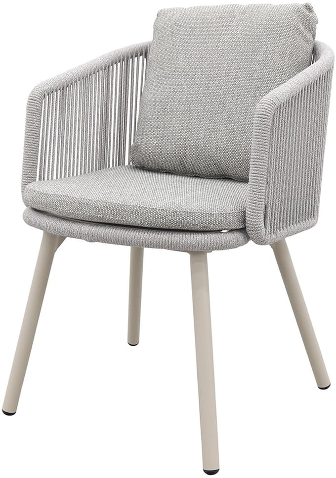Ohio dining chair aluminium/rope - Mokka (OP=OP)