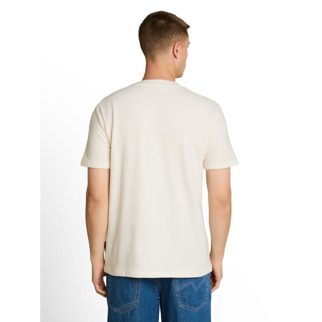 Tom Tailor Denim - T-shirt van katoenen badstof - Maat S - Wool White