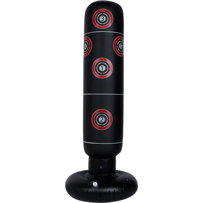 160cm Opblaasbare Bokszak Bokspaal Zandzak Kinderen Training Oefeninstrument black