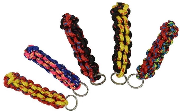Pro Plus Sleutelhanger met Ring, Kort (Neon) en Sterk Gevlochten (Prijs per Stuk)
