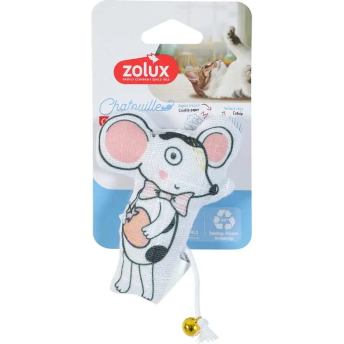 Katten speelgoed muis met bel aardbei Zolux
