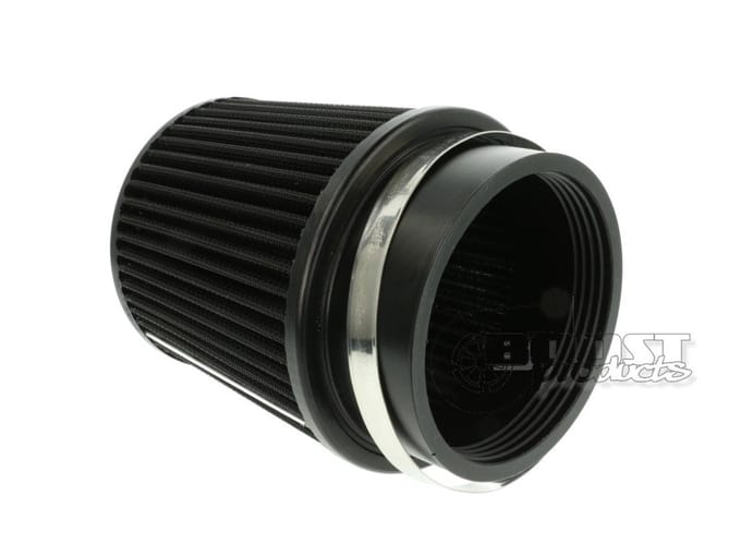 Universeel luchtfilter 127mm / 100mm aansluiting, zwart