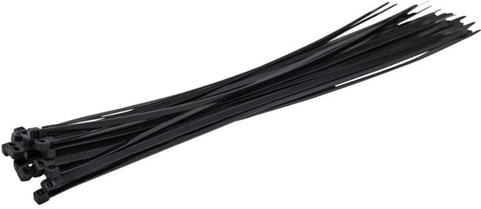 Tie wraps / kabelbinders 30 x 0,36 cm 100 stuks zwart - TOPGEAR