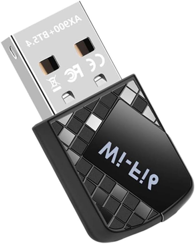 Draadloze Netwerkadapter - WiFi Dongle - Internet Verbinding - WiFi 6 Ondersteuning - Compact Formaat - Zwart