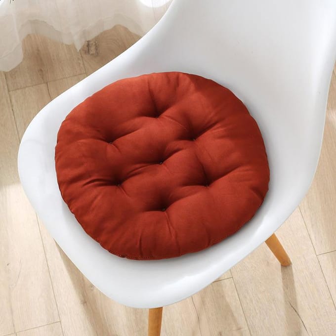Coussin de chaise rond épais pour salle à manger, bureau et étudiants café