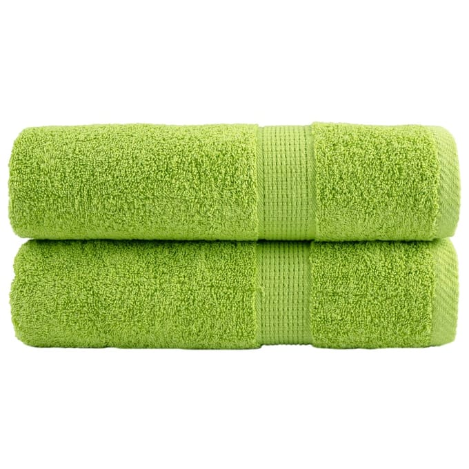 vidaXL - Handdoeken - SOLUND - 2 - st - 600 - g/m² - 50x100 - cm - appelgroen