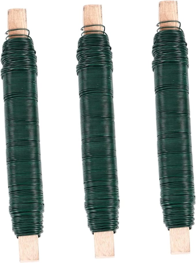 Binddraden Set - Bloemstengels Bevestigen - Doe-het-zelf Bloemschikken - Flexibel IJzerdraad - 3 Stuks - Groen